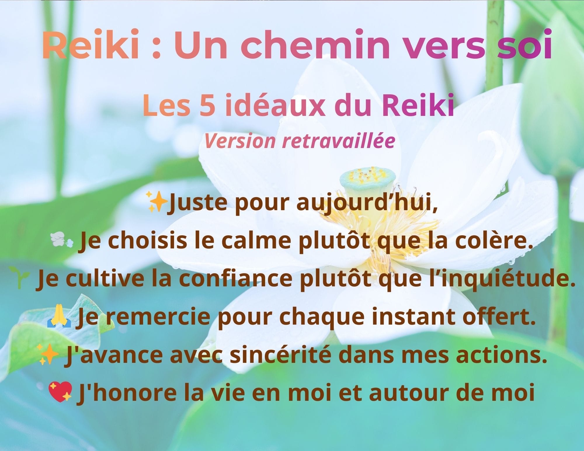 Les 5 idéaux du Reiki : Gokai et philosophie de vie